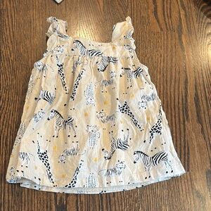 Koala Kids Cream Floral Tank Top with Ruffled Straps